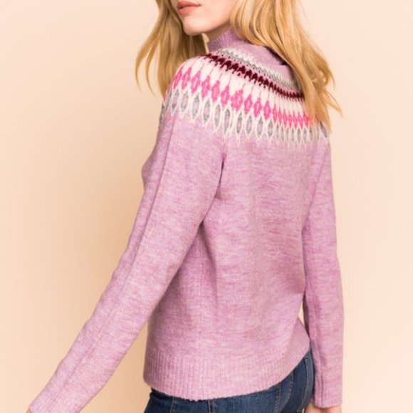 Purple Funnel Neck Sweater NWT - Picture 6 of 7